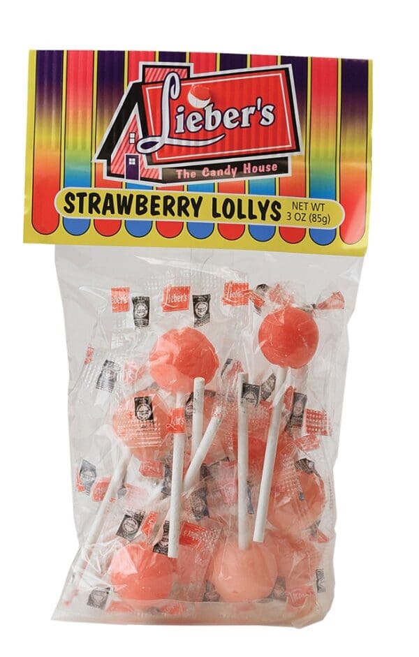 Liebers Large Pack Strawberry Ball Lollypops