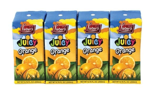 Liebers 4 Mini Orange Juicy Cartons