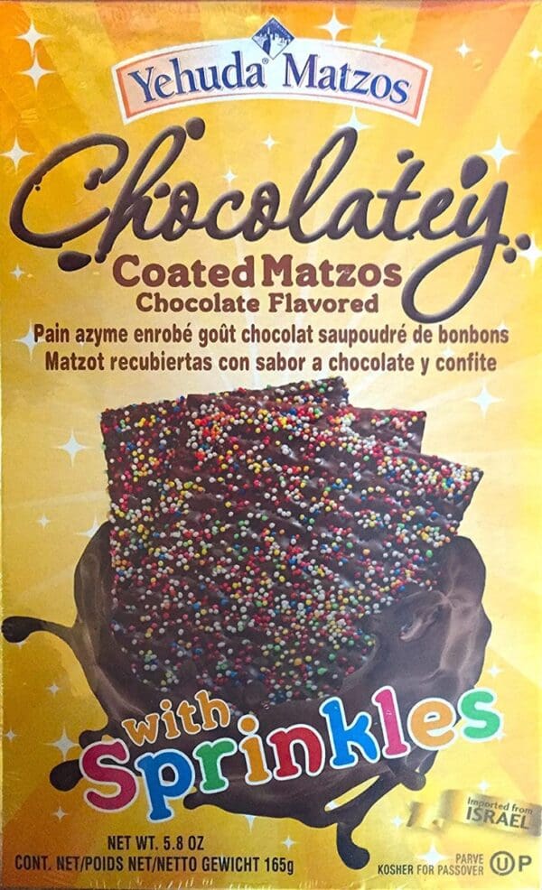 Yehuda Chocolate Covered Matzos with Sprinkles