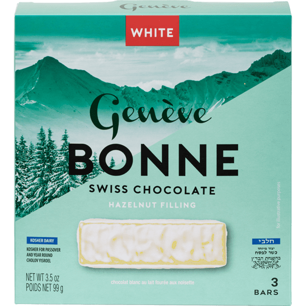 3 Pack Mini White Milk Chocolate Bars 'Geneve' NETT!